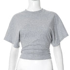 Liveify Women’s Cropped O-Neck T-Shirt – Slim Fit Short Sleeve Crop Top, Casual Streetwear Tee for Spring & Summer