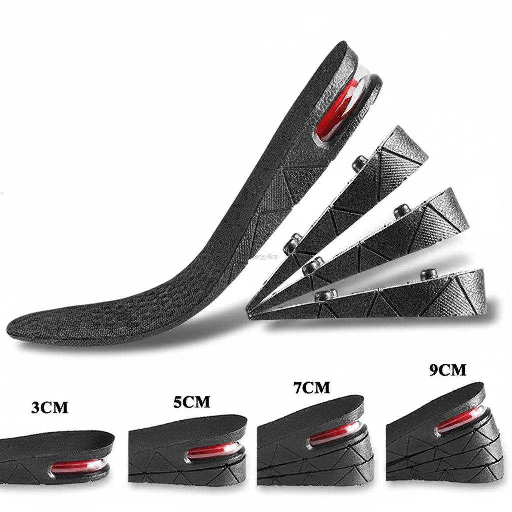 Liveify Height Increase Insoles – Air Cushion Elevator Shoe Inserts with Arch Support, Adjustable 3–9cm Heel Lift Insoles for Men & Women