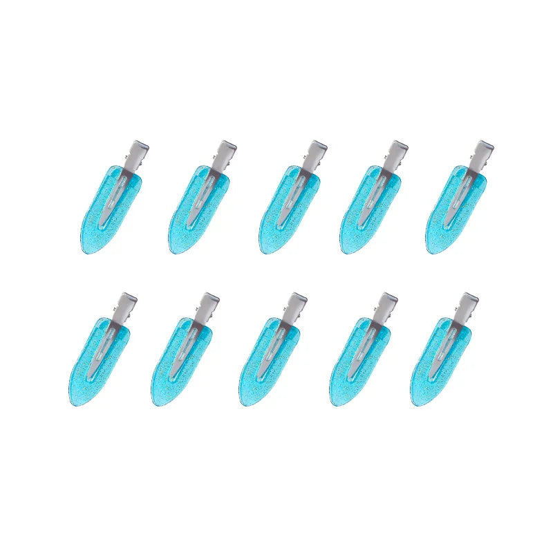 Liveify blue glitter hair clips with silver metal clasp, stylish and functional accessory for styling