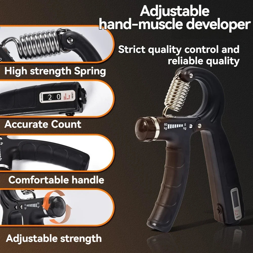 Liveify Adjustable Hand Grip Strength Trainer 5–60kg – Forearm, Wrist & Hand Exerciser with Counter for Muscle Strength & Fitness Training