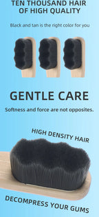 Liveify bamboo toothbrush with black high-density bristles for gentle gum care