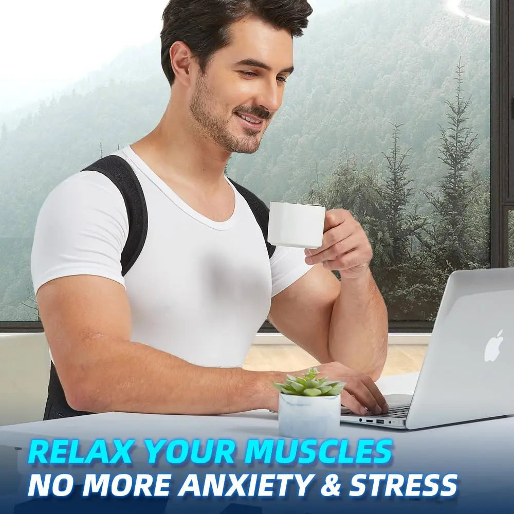 Liveify Back Brace Posture Corrector – Adjustable Shoulder Straightener & Full Back Support Belt for Upper & Lower Back Pain Relief & Posture Alignment