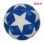 Liveify Size 4 soccer ball with blue and white star design, ideal for training and matches