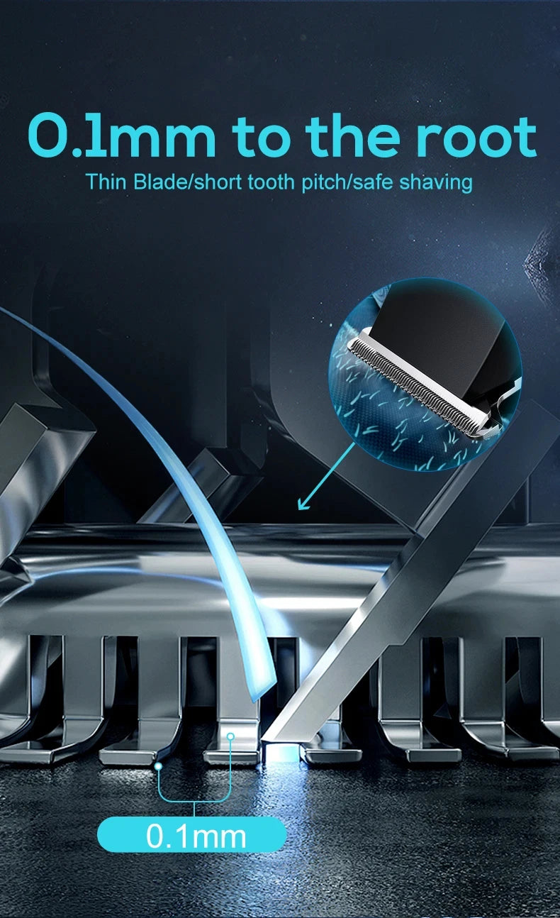 Liveify thin blade razor with 0.1mm precision for safe shaving, sleek metallic design