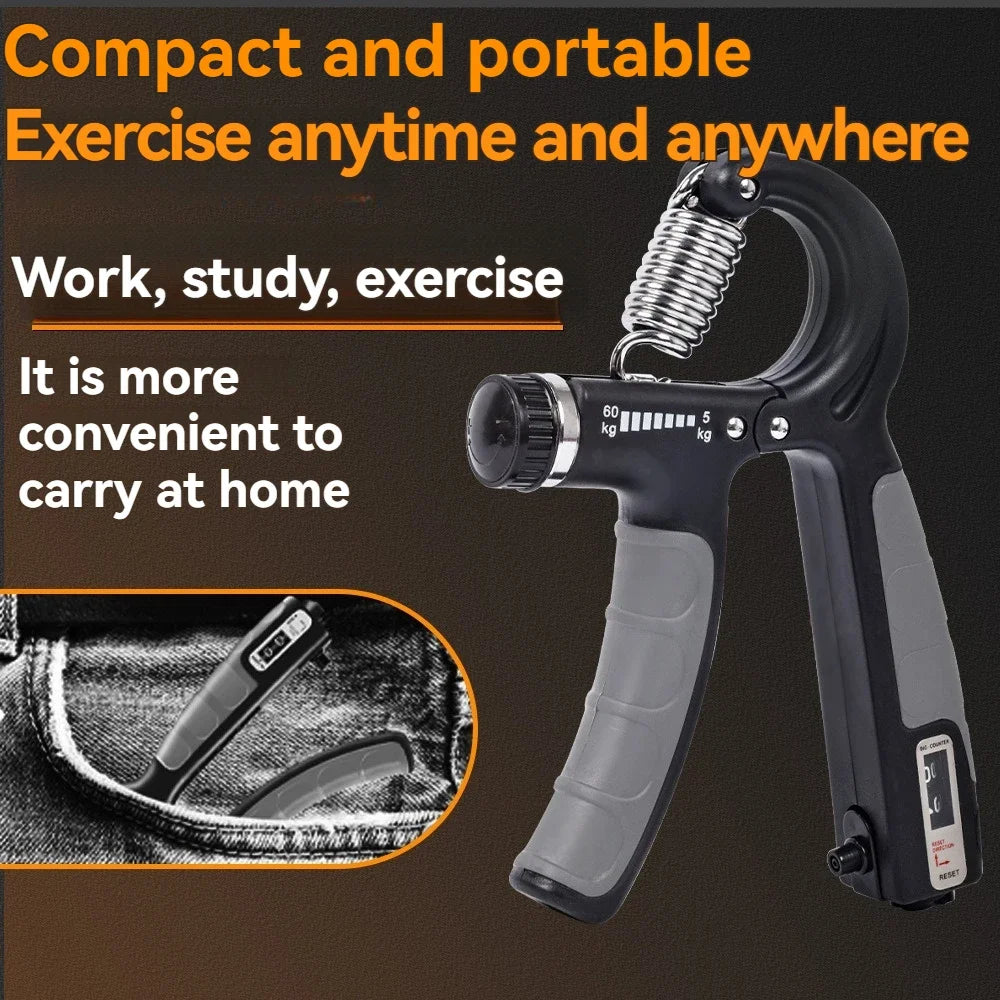 Liveify Adjustable Hand Grip Strength Trainer 5–60kg – Forearm, Wrist & Hand Exerciser with Counter for Muscle Strength & Fitness Training