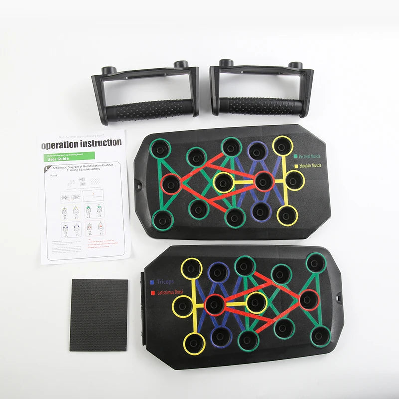Portable Foldable Push-Up Board Set – Multifunctional Fitness Training System