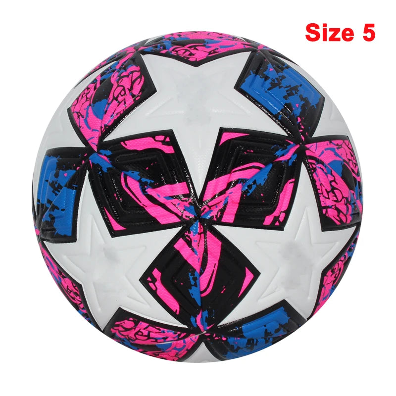 Liveify Professional Soccer Ball Size 5 & 4 – PU Leather Match & Training Football for Outdoor Play, Durable Seamless Design for Enhanced Control & Performance