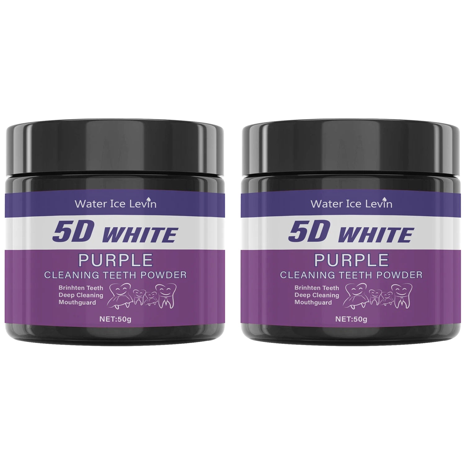 Liveify Purple Teeth Whitening Powder – Color-Correcting Toothbrush Powder for Brighter Smile, Stain Removal & Yellow Tone Neutralizing Oral Care Whitening Treatment