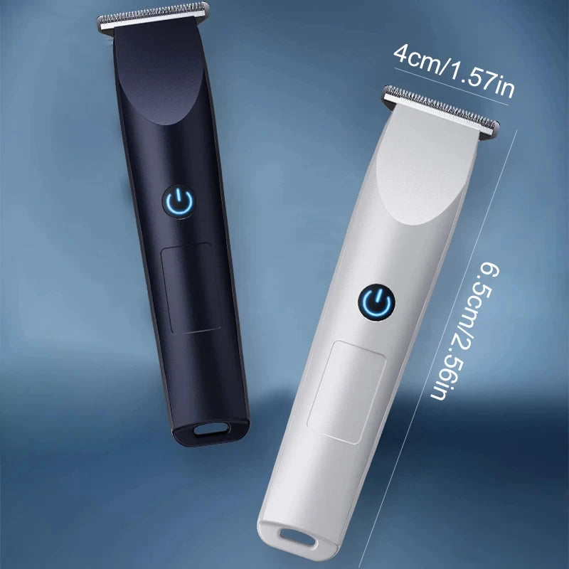 Liveify black and white electric hair clippers with blue power button, sleek design, 4cm and 6.5cm sizes