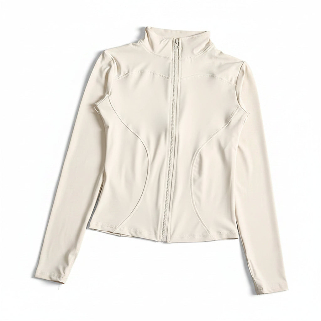 Liveify Women’s Zip Fitness Jacket – Long Sleeve Yoga & Gym Top, Slim Fit Activewear Running & Workout Sports Coat