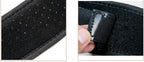 Liveify black breathable back support belt with adjustable velcro strap and perforated fabric for comfort
