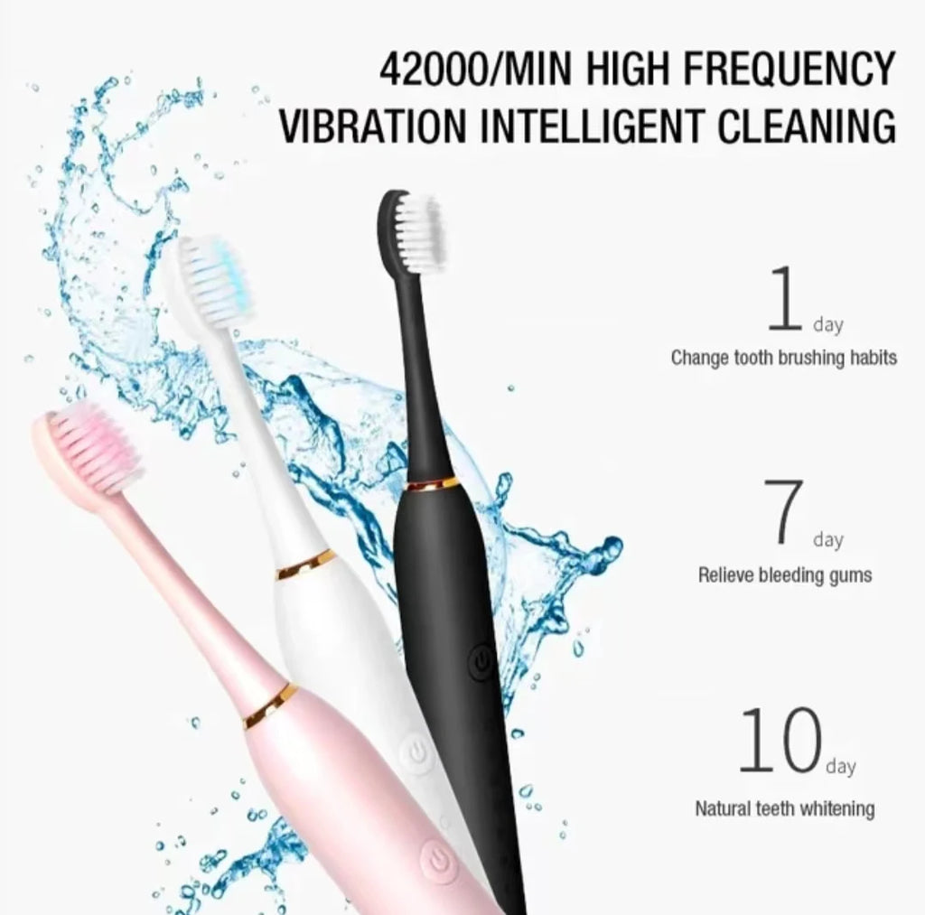 Liveify Sonic Electric Toothbrush – USB Rechargeable IPX7 Waterproof Toothbrush with 6 Cleaning Modes & High-Frequency Deep Cleaning