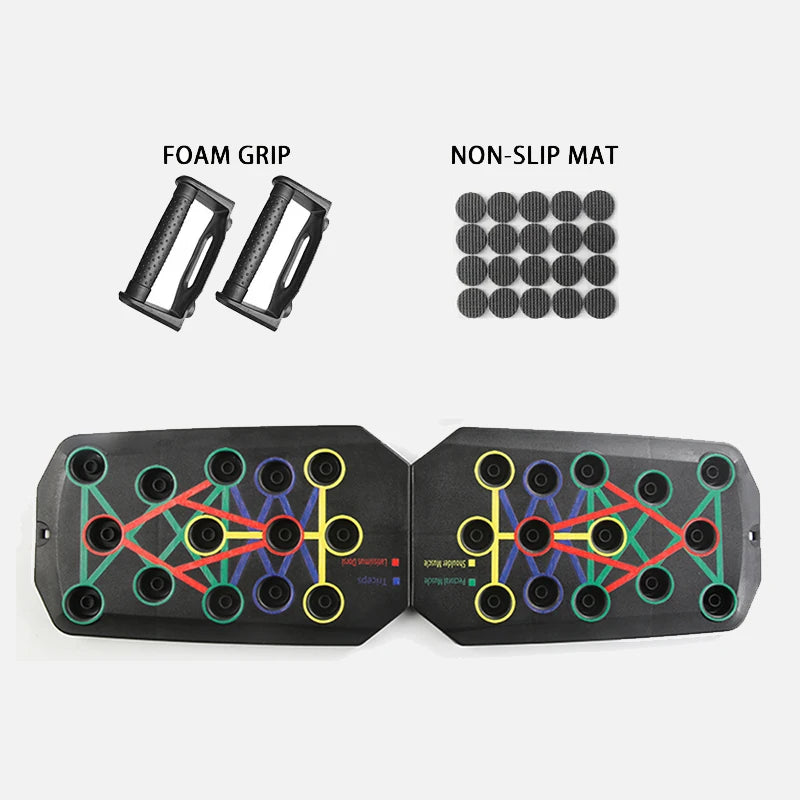 Portable Foldable Push-Up Board Set – Multifunctional Fitness Training System
