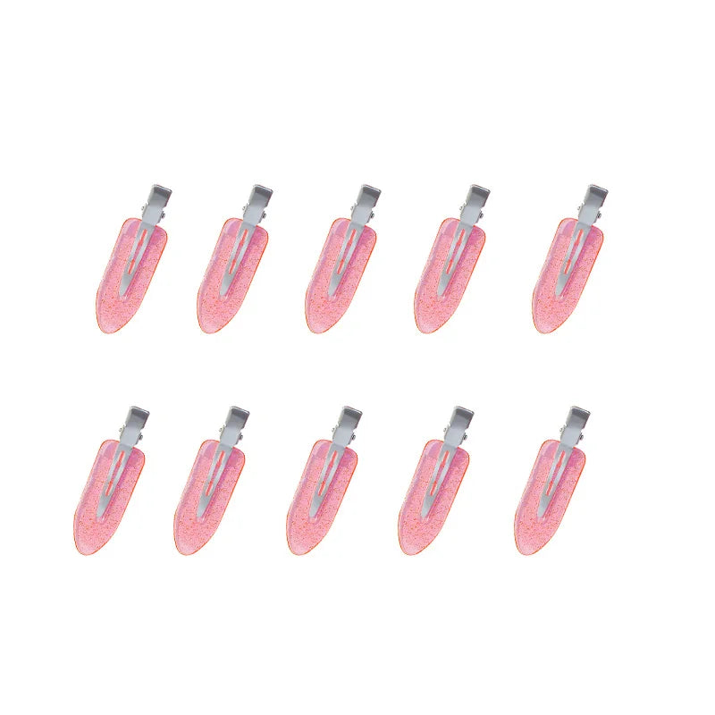 Liveify pink glitter hair clips with silver metal clasp, stylish and functional accessory for everyday use