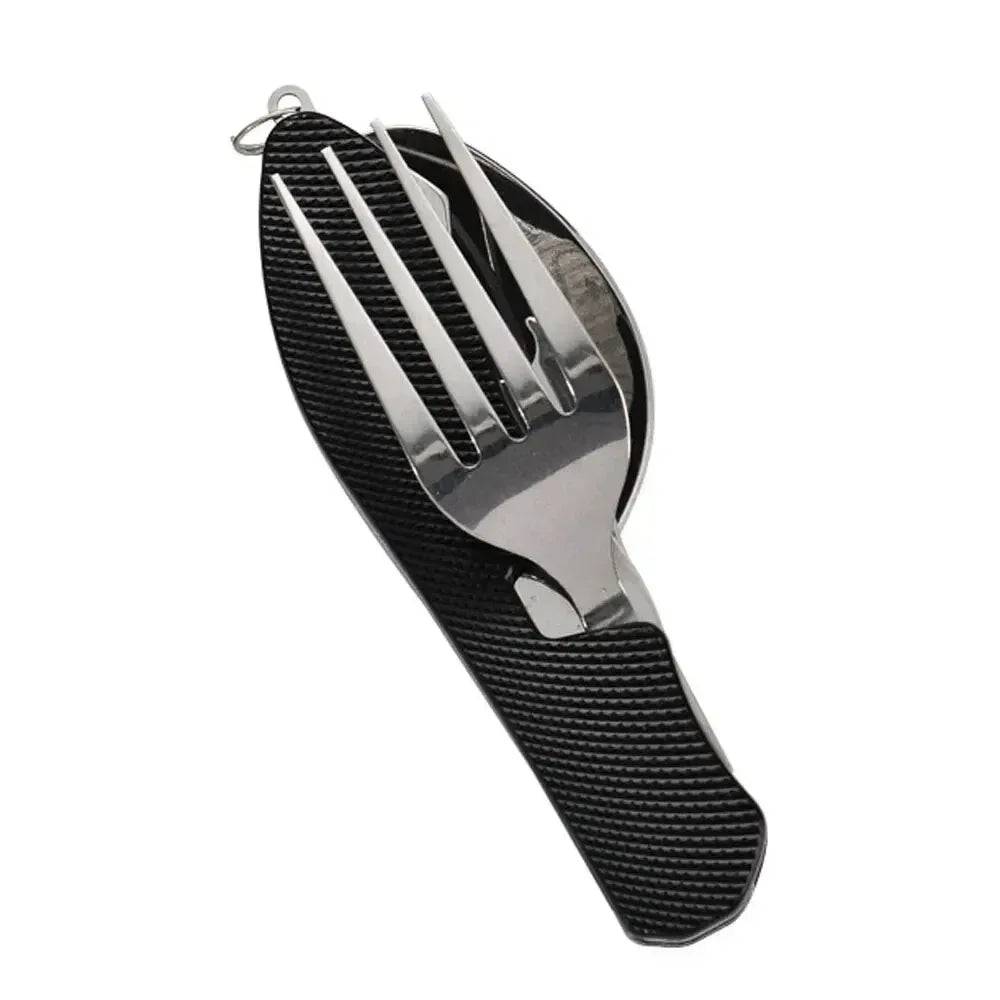 Foldable Camping Utensil – Multi-Functional Knife, Fork, Spoon - liveify