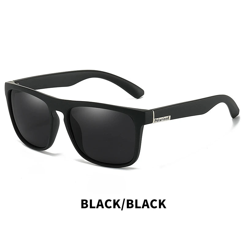 Liveify black polarized sunglasses with matte frame and dark lenses, stylish unisex design