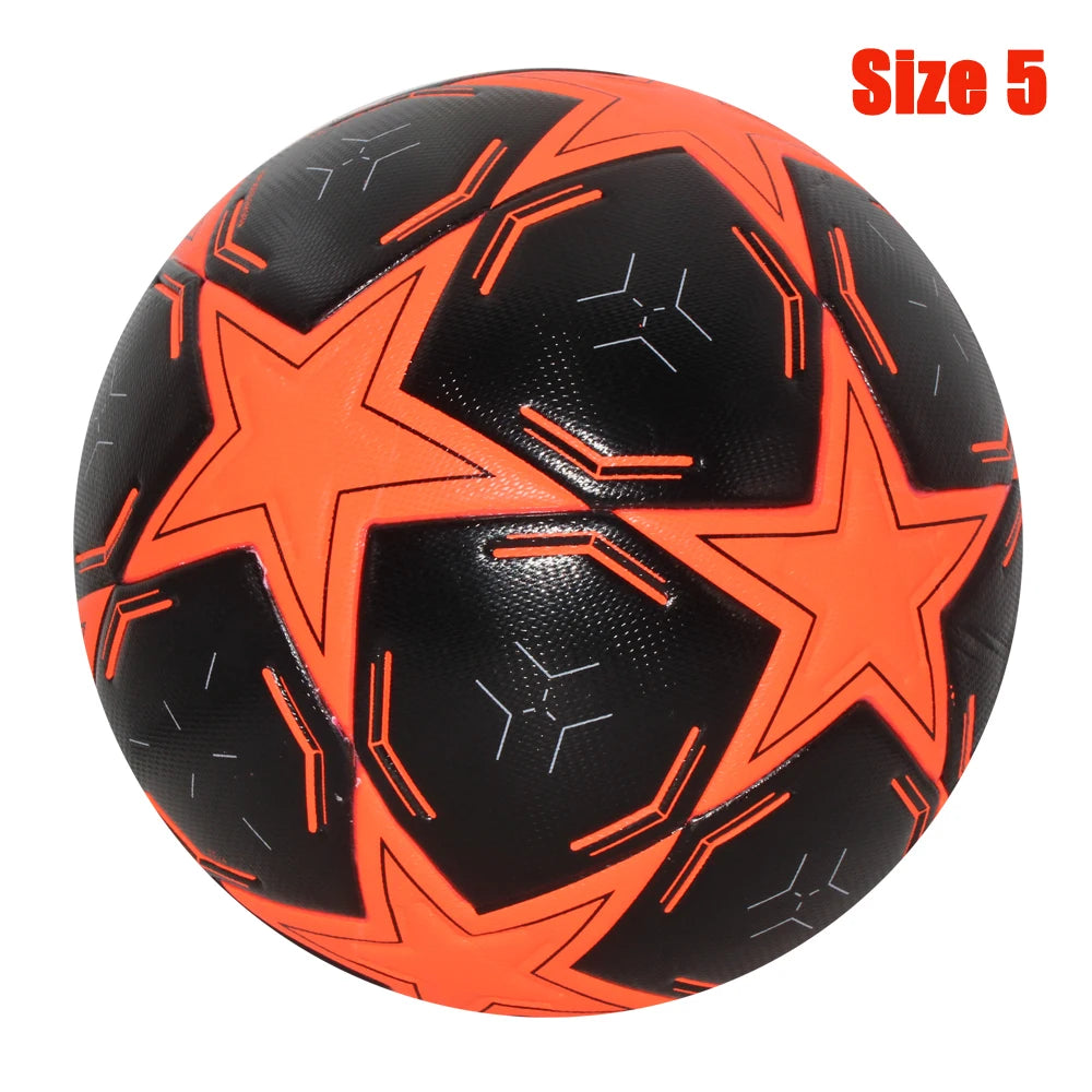 Liveify Professional Soccer Ball Size 5 & 4 – PU Leather Match & Training Football for Outdoor Play, Durable Seamless Design for Enhanced Control & Performance