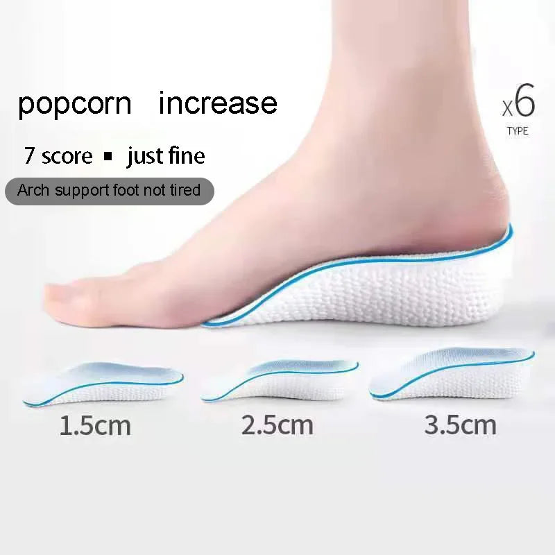 Liveify Half Invisible Height Increase Insoles – EVA Memory Foam Heel Lift Inserts for Men & Women, Comfortable 1.5–3.5cm Height Boost