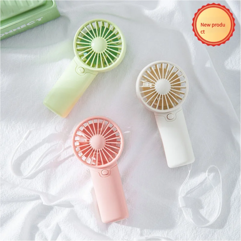 Liveify portable handheld fans in pastel green, white, and pink with USB charging and neck straps