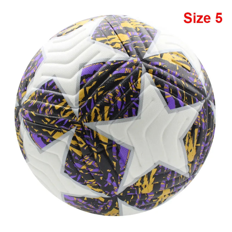 Liveify Professional Soccer Ball Size 5 & 4 – PU Leather Match & Training Football for Outdoor Play, Durable Seamless Design for Enhanced Control & Performance