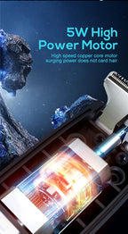 Liveify 5W high power motor with copper core, sleek metallic design for efficient hair cutting