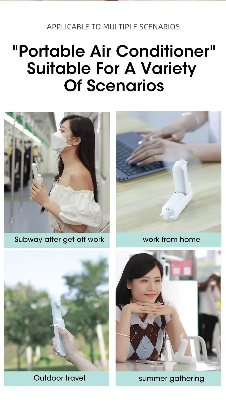 Liveify portable air conditioner misting fan for subway, home, outdoor travel, and summer gatherings