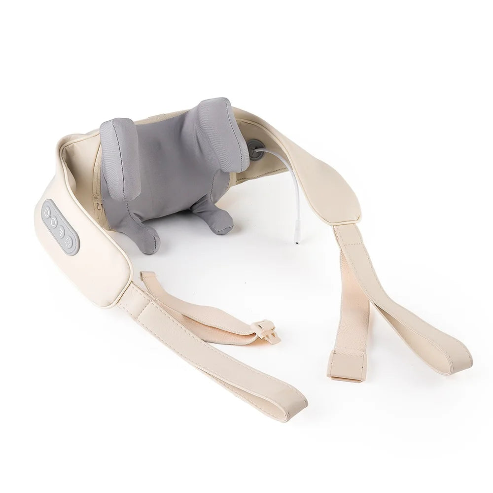 Liveify Wireless Neck & Shoulder Massager – Deep Tissue Shiatsu Massage for Pain Relief, Back & Trapezius Muscle Relaxation, Portable Rechargeable Massager for Home & Travel