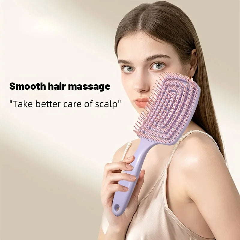 Liveify purple scalp massager brush for smooth hair care and gentle scalp massage