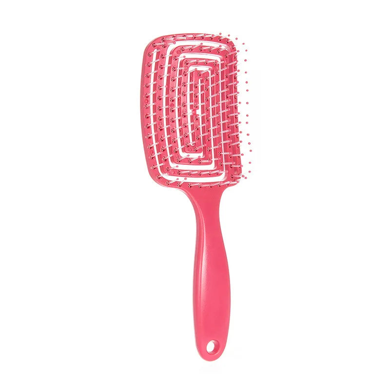 Liveify pink plastic detangling hairbrush with soft bristles and ergonomic handle for gentle styling