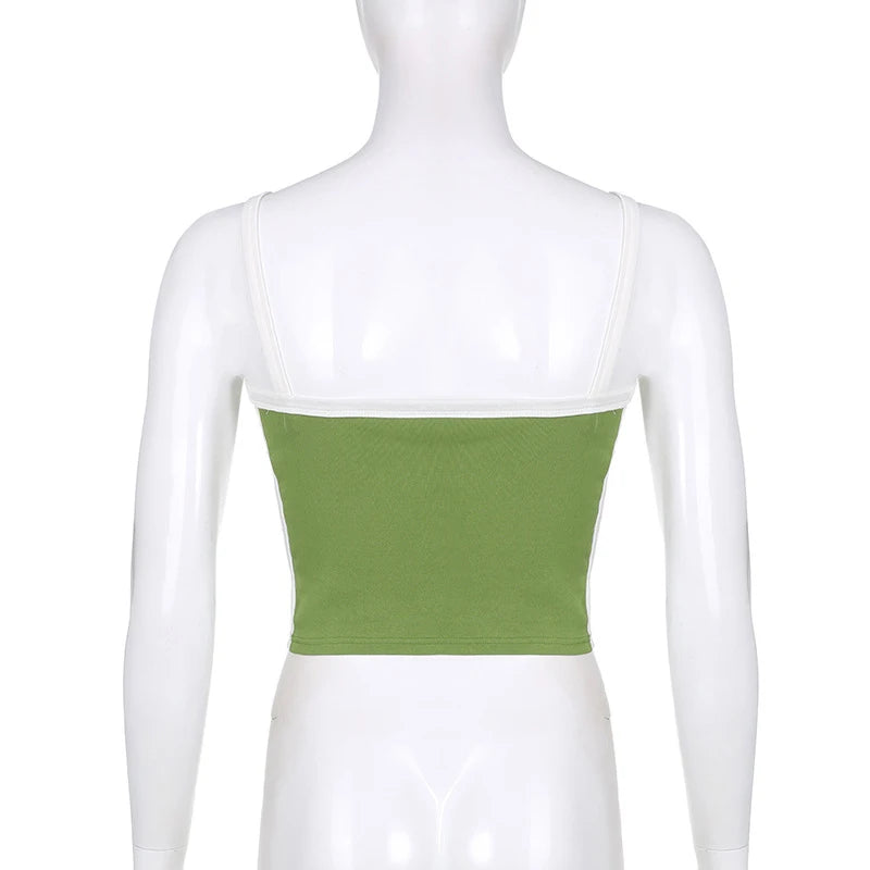 Liveify Women’s Sleeveless Knitted Crop Top – Backless Y2K Tank Top, Casual Summer Cami for Streetwear & Everyday Fashion