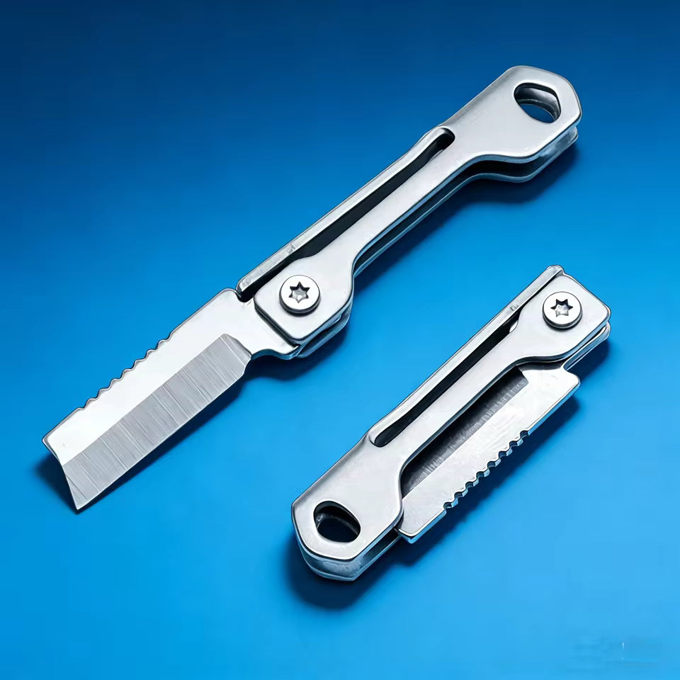 Liveify Stainless Steel Mini Folding Knife – Multi-Function Pocket Tool