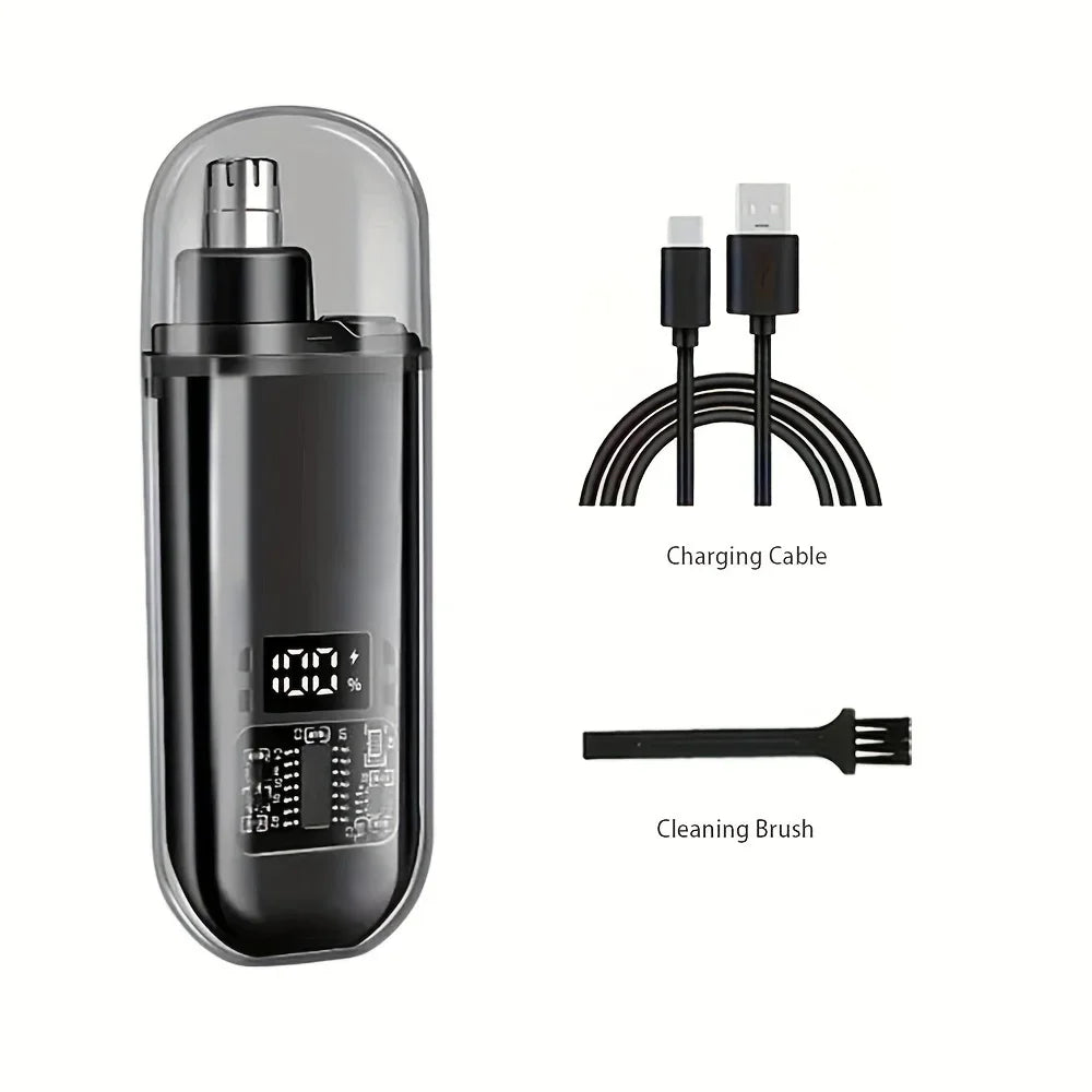 Liveify Nose & Ear Hair Trimmer for Men – USB-C Rechargeable Portable Precision Grooming Kit for Facial Hair, Safe & Pain-Free Trimming