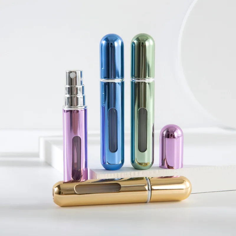 Liveify Refillable Perfume Atomizer – Portable Bottom-Fill Travel Spray Bottle 5ml/10ml for Perfume, Cologne & Fragrance