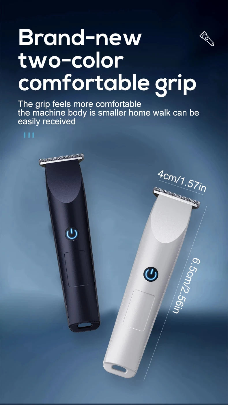 Liveify two-color electric hair clipper with comfortable grip, black and white models shown, compact design for easy home use