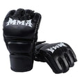 Liveify MMA Training Gloves Open Palm – Half Finger Sparring & Punching Bag Gloves for Boxing & Kickboxing, PU Leather (Adult)