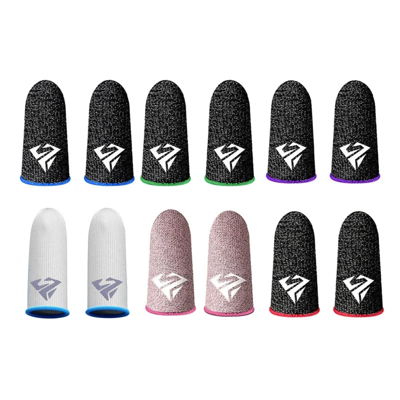 Liveify Gaming Finger Sleeves 2-Pack – Anti-Sweat Breathable Thumb Sleeves for Mobile Gaming, High Sensitivity Touchscreen Finger Covers
