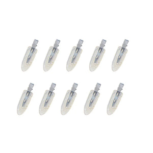 10pcs white glitter