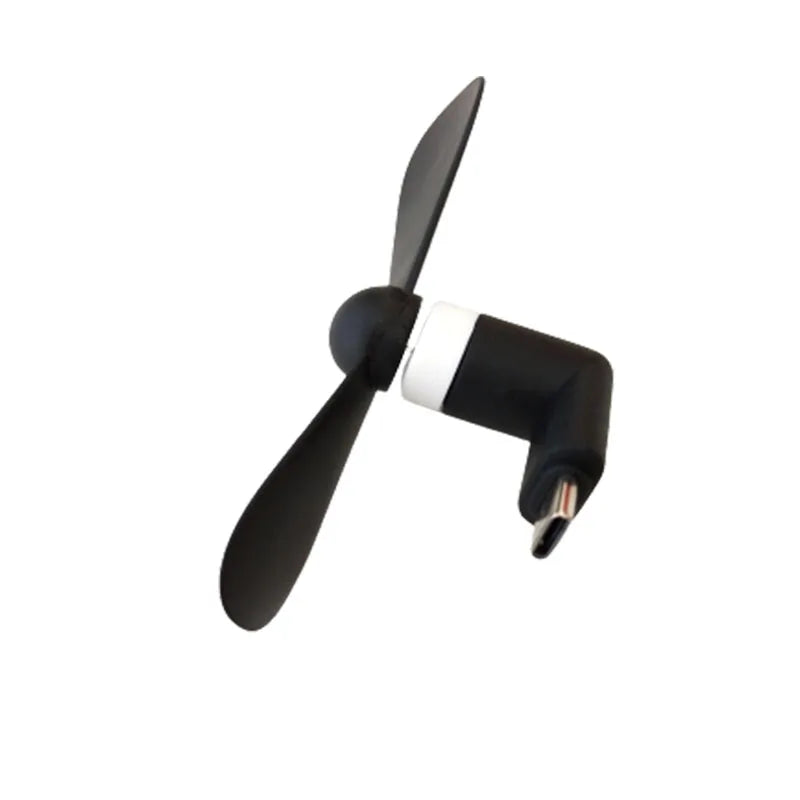 Liveify black USB mini fan with two blades, portable design for desk or travel use