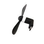 Liveify black USB mini fan with two blades, portable design for desk or travel use
