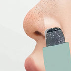 Liveify black silicone nose pore strip with water droplets, used on skin for deep cleansing