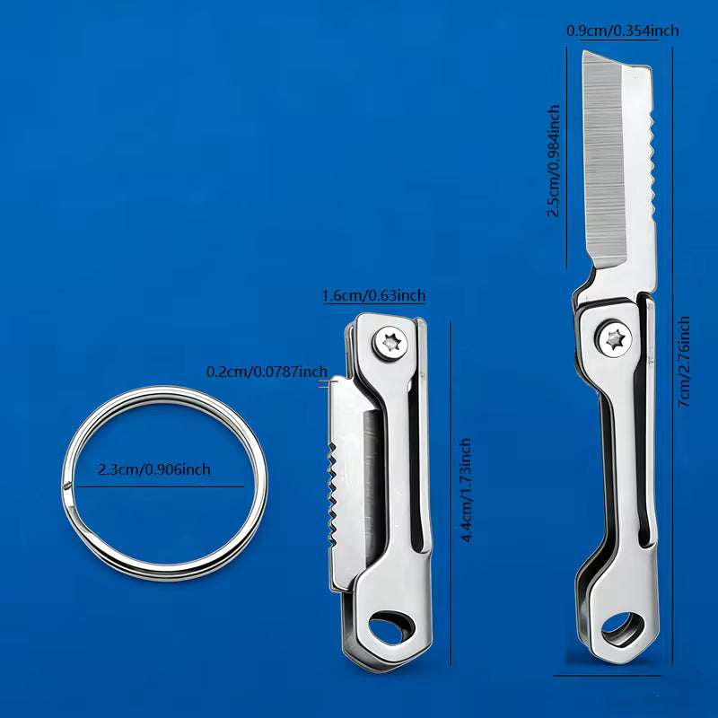 Liveify Stainless Steel Mini Folding Knife – Multi-Function Pocket Tool