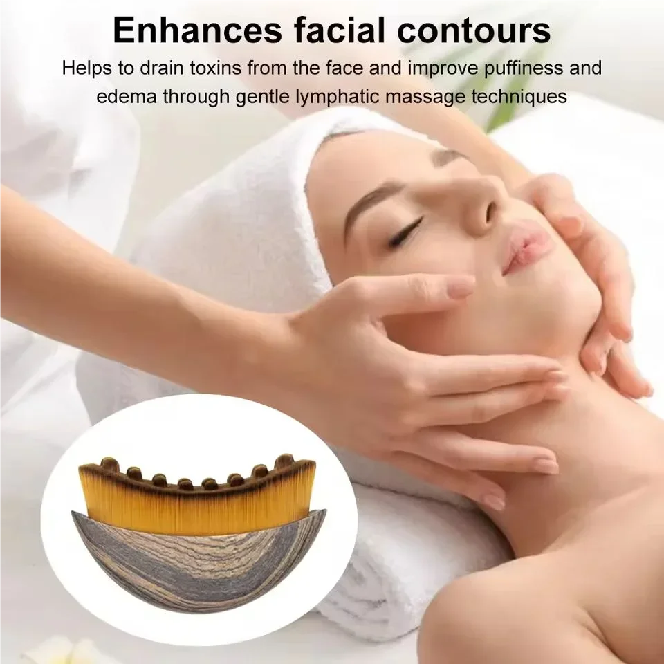Liveify Lymphatic Drainage Face Brush – Facial Sculpting & Jawline Contour Massager Tool for Skin Tightening & Puffiness Reduction