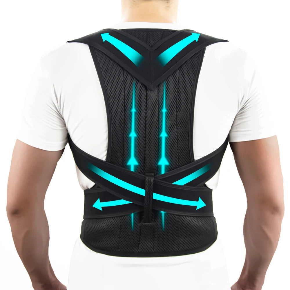 Liveify Back Brace Posture Corrector – Adjustable Shoulder Straightener & Full Back Support Belt for Upper & Lower Back Pain Relief & Posture Alignment