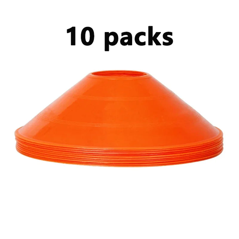 Liveify Agility Training Cones Set – 10 Pack Soccer, Football & Sports Marker Discs for Speed, Footwork & Drill Training