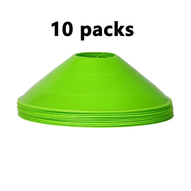 Liveify Agility Training Cones Set – 10 Pack Soccer, Football & Sports Marker Discs for Speed, Footwork & Drill Training