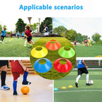 Liveify Agility Training Cones Set – 10 Pack Soccer, Football & Sports Marker Discs for Speed, Footwork & Drill Training