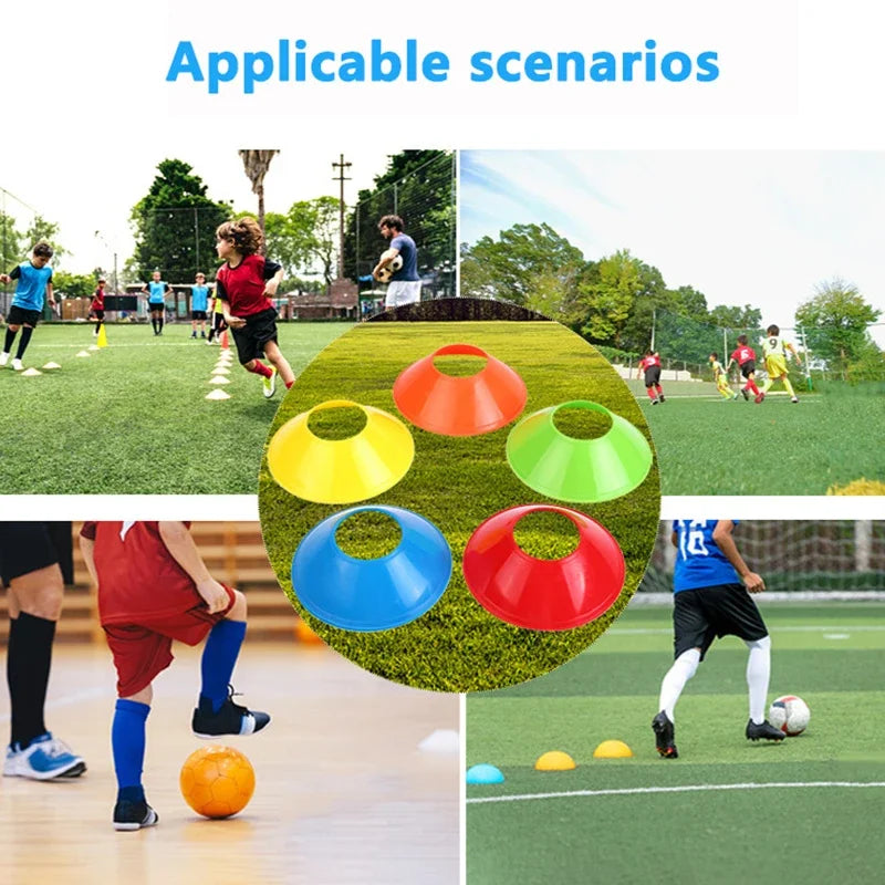 Liveify Agility Training Cones Set – 10 Pack Soccer, Football & Sports Marker Discs for Speed, Footwork & Drill Training