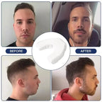 Liveify before and after men's facial profile with white silicone jaw trainer for looksmaxing