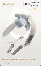 Liveify 3D air pillow shoulder and neck massager with kneading massage and back straightening feature
