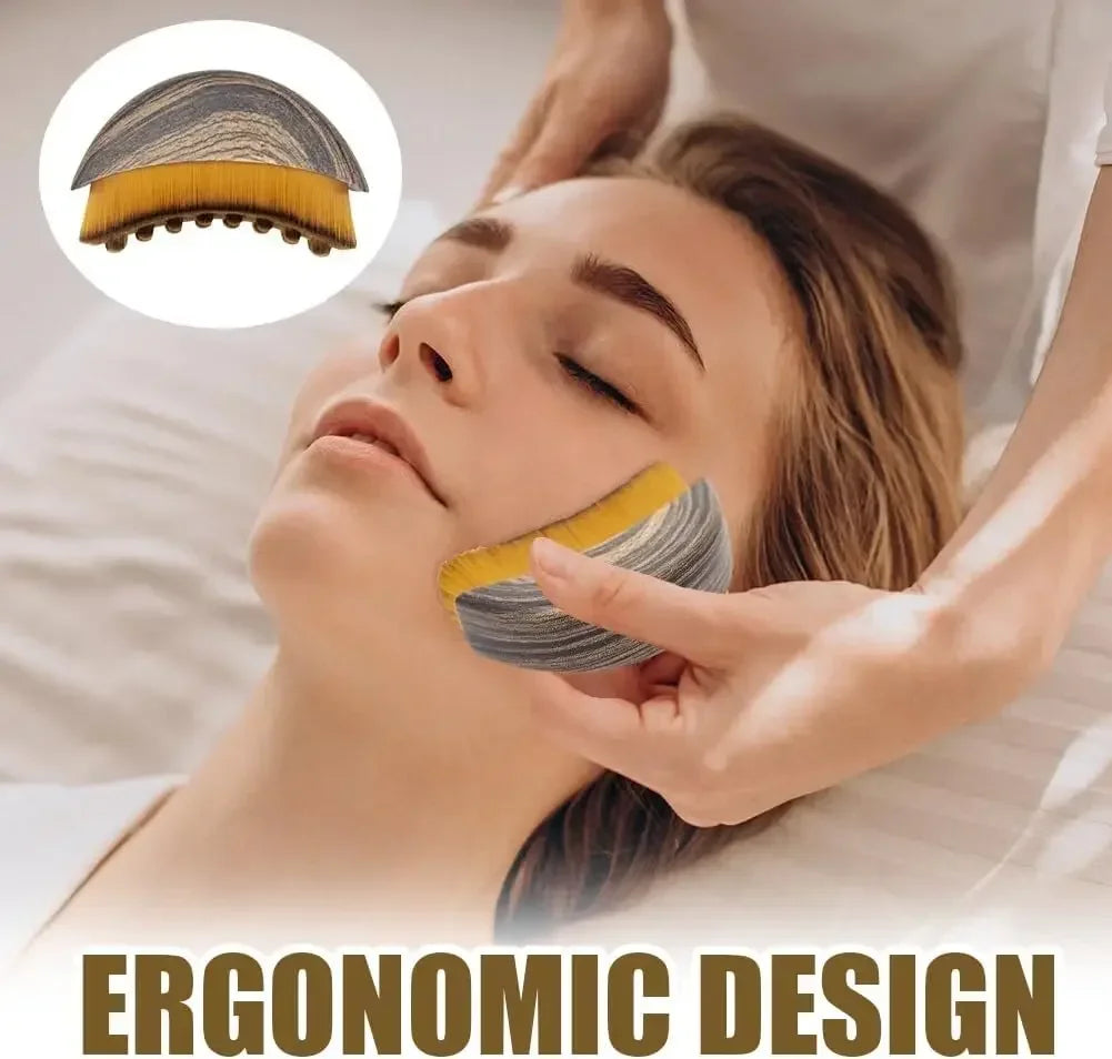 Liveify Lymphatic Drainage Face Brush – Facial Sculpting & Jawline Contour Massager Tool for Skin Tightening & Puffiness Reduction